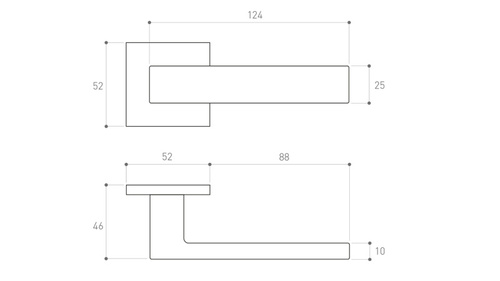Klamka drzwiowa Metal-Bud CUBE Q SLIM