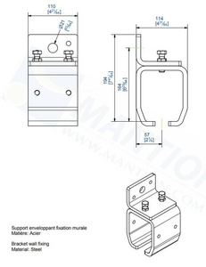 Uchwyt ścienny MANTION 9078V, ocynk
