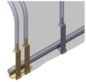 Podwójny wózek do kurtyn samochodowych NIKO 23.X86, ocynk