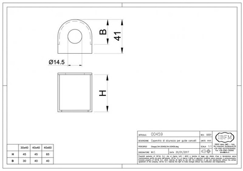 Plastikowa osłona rolki prowadzącej IBFM, typ 459