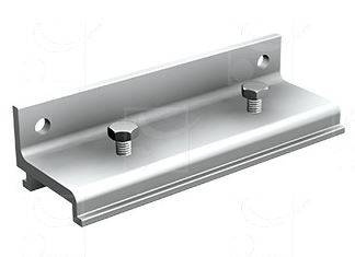 Ścienny łącznik szyny MANTION 10063M, aluminium