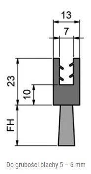 Elastyczna uszczelka szczotkowa MINK FBL1350