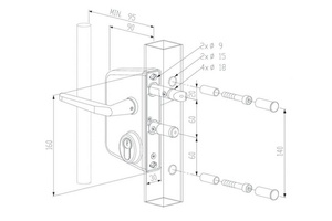 Zamek trzpieniowy do bram przesuwnych IBFM typ 477