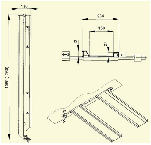 Składane, stałe szyny najazdowe ALTEC RAS-W (082.10.023)