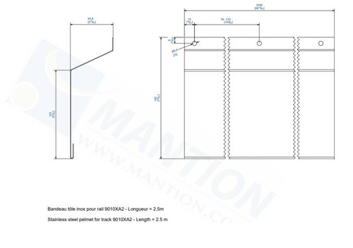 Maskownica MANTION 10186XA2, stal nierdzewna AISI 304
