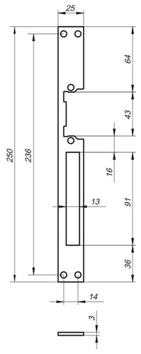 Zaczep płaski LOB R54L