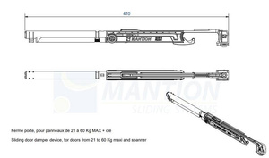 Domykacz MANTION M66S, do drzwi o wadze 20-60 kg