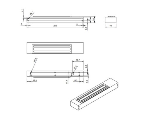 Zwora elektromagnetyczna BIRA Hartte MG280SR, siła trzymania 280 kg