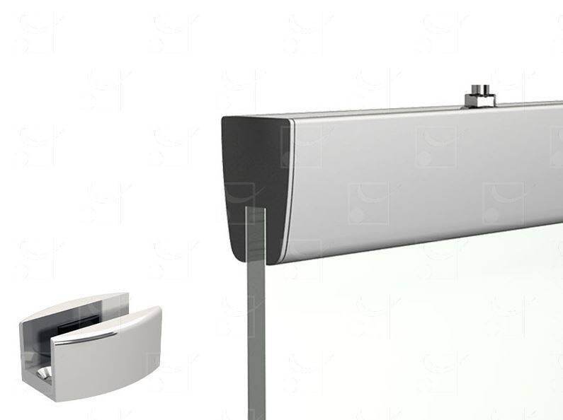 Zestaw do drzwi szklanych 10 mm MANTION K0001440, aluminium