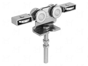 Wózek 6-kołowy z przedłużonym trzpieniem do drzwi automatycznych MANTION 9252SE, ocynk