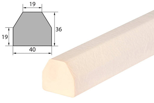 Elastyczny profil ostrzegawczo-ochronny KNUFFI typ CC (1000 mm)