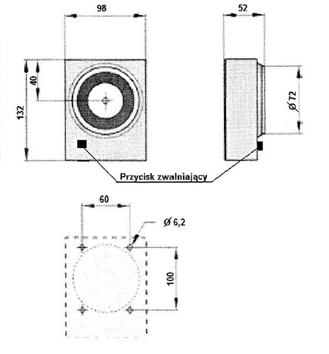 Trzymacz elektromagnetyczny EM-1100N naścienny