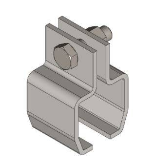 Uchwyt szyny NIKO 74.B03, stal kwasoodporna AISI 316