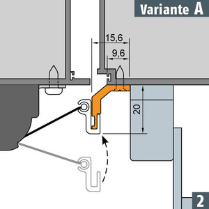 Profil montażowy PLANET LP1 do drzwi ewakuacyjnych