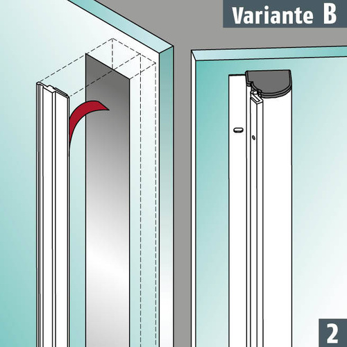 Zestaw do wklejenia rolet ochronnych PLANET do drzwi szklanych