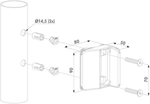 Zaczep basenowy do zamka TWIST40, Locinox STR60-QF