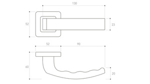 Klamka drzwiowa Metal-Bud MONDO