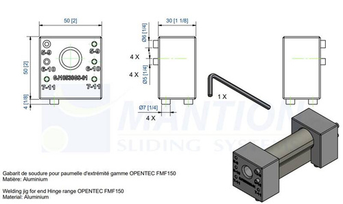 Szablon MANTION GJ10530GS-1, aluminium