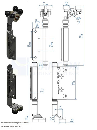 Zestaw skrajnego lewego wózka jezdnego MANTION GH10430EHL