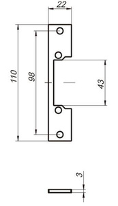 Zaczep płaski LOB R41B