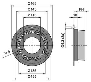Szczotka talerzowa MINK TD165