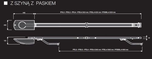 Zestaw do bramy garażowej BENINCA JIM.3 + PTCL.4