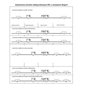 Zamek listwowy LOB ZDL 72/55, biały ocynk