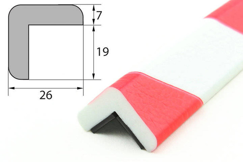 Elastyczny magnetyczny profil ostrzegawczo-ochronny KNUFFI typ E (1000 mm)