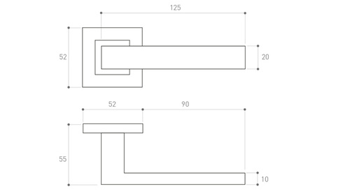 Klamka drzwiowa Metal-Bud TOPAZ