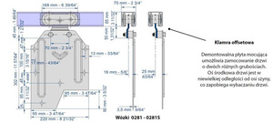 Wózek 4-kołowy z mocowaniem bocznym MANTION 0281, ocynk