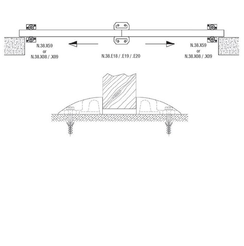 Żeliwny prowadnik dolny NIKO 38.E19