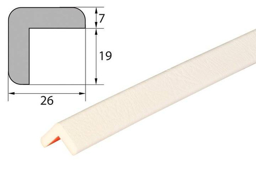 Elastyczny mrozoodporny profil ostrzegawczo-ochronny KNUFFI typ E (1000 mm)