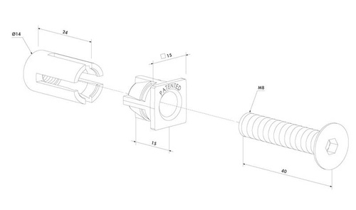 Śruba mocująca z stali niekorodującej Locinox QUICK-FIX