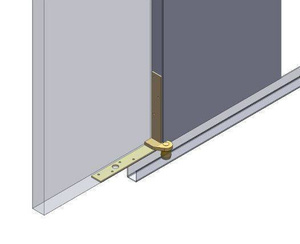 Dolny narożnik do skrzydeł drewnianych NIKO 34.N97, ocynk