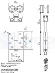 Wózek 4-kołowy MANTION 9552, ocynk