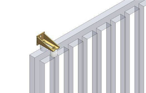 Konsola ścienna z dwoma rolkami prowadzącymi NIKO 38.X70