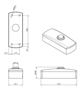 Przycisk wyjścia BIRA Hartte EB01, dotykowy