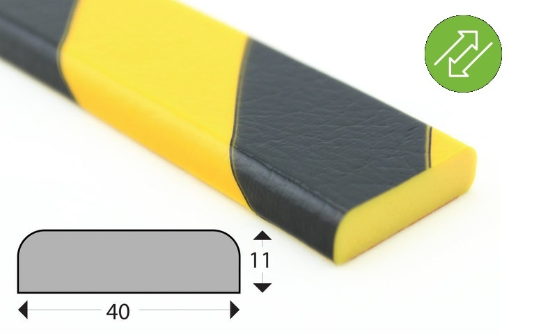 Elastyczny profil ostrzegawczo-ochronny wielokrotnego użytku KNUFFI typ F (1000 mm)