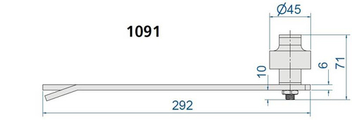 Prowadnik dolny do wbetonowania MANTION 1091, ocynk