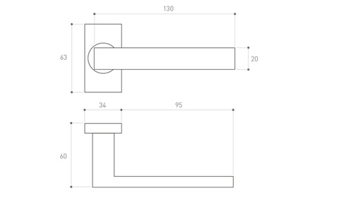 Klamka drzwiowa Metal-Bud TOPAZ