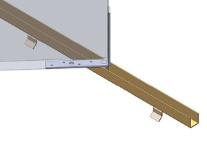 Dolna szyna prowadząca NIKO 33.006, ocynk