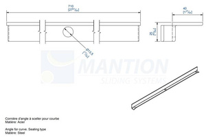 Wspornik łuku MANTION 5049, ocynk