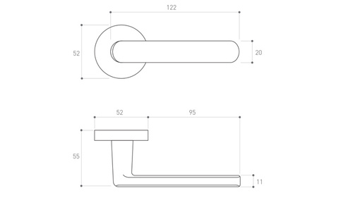 Klamka drzwiowa Metal-Bud LUNA R