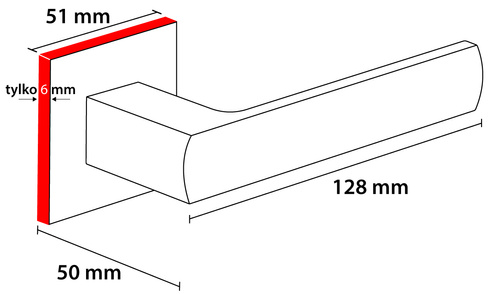 Klamka drzwiowa Metal-Bud IBIZA FIT, mosiądz matowy
