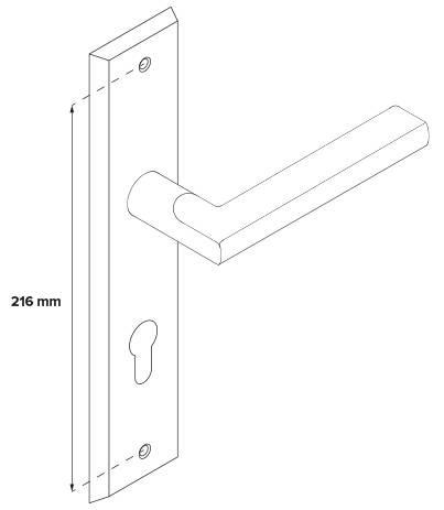 Zewnętrzny zestaw do antab Metal-Bud METRO inox, długa rozeta