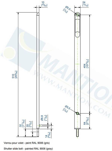 Zatrzask okienny MANTION 1351A