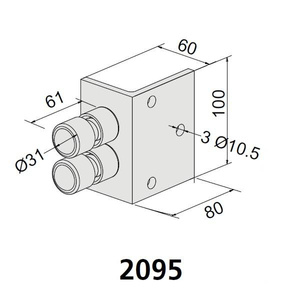 Wzmocniony podwójny stoper sprężynowy MANTION 2095, ocynk