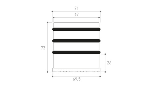 Odbojnik wolnostojący Metal-Bud, wysoki