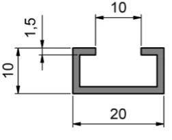 Szyna ceownikowa MINK C-S501, ocynk