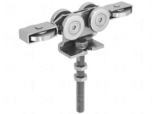 Wózek 6-kołowy z przedłużonym trzpieniem do drzwi automatycznych MANTION 9262SEL, ocynk